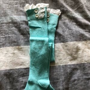 Knee high Turquoise socks
